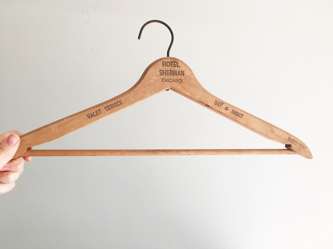 Five Wooden Hotel Hangers/Hotel Advertising Wooden Hangers Etsy