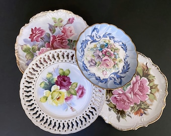 Assiettes murales décoratives vintage florales en céramique et porcelaine CHOICE