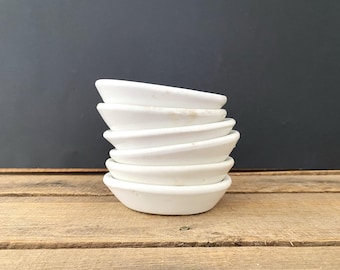 CHOICE Heavy White Ceramic Sterling Porcelain Co. Stoneware Ironstone Small Oval Dish/Ironstone Soap Dish/Ironstone Trinket Dish