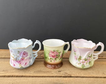CHOICE Vintage Hand-Painted Nippon Porcelain Shaving Mug Shaving Cup Mustache Mug