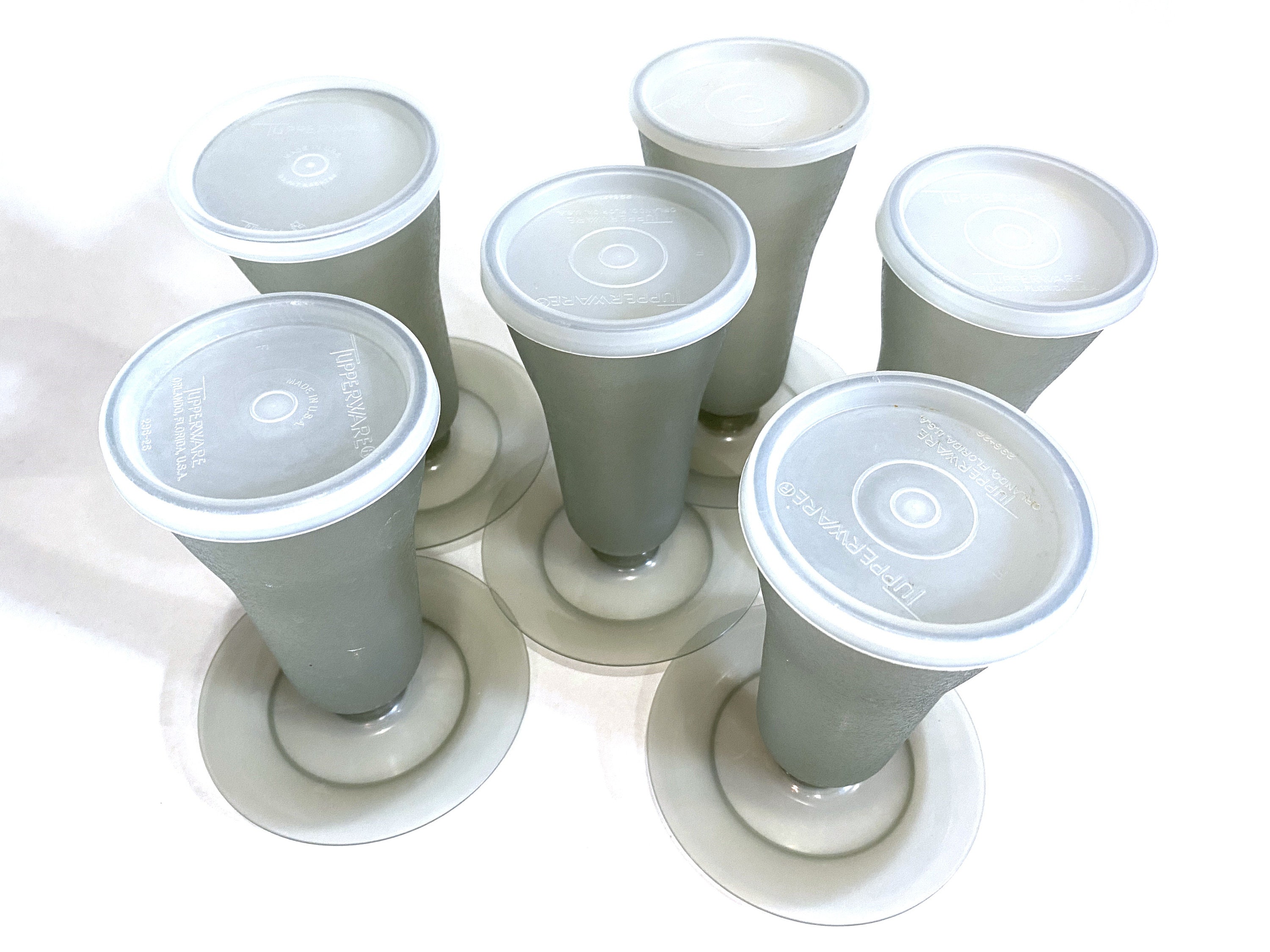 Youngever 7 Sets Plastic Yogurt Cups, Reusable Plastic Dessert Cups with  Inserts and Dome Lids, Plastic Parfait Cups, Spill and Leak Proof (Large 12