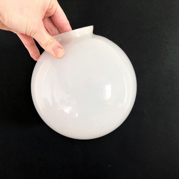 Vintage Replacement Milk Glass Pendant Globe Light Cover/Milk Glass Globe Pendant Shade/Milk Glass Orb Globe Light Cover