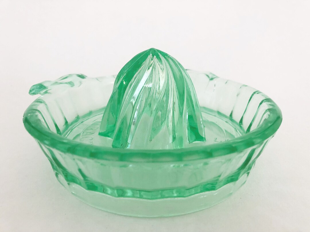 Depression Green Glass Juicer/green Glass Juice Reamer/green Glass