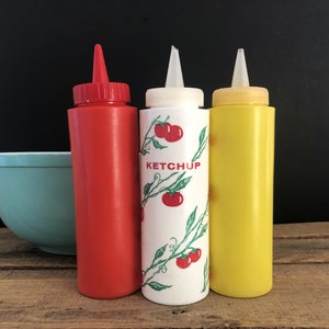 1/3pcs PE Condiment Squeeze Bottles for Ketchup Mustard Mayo Hot