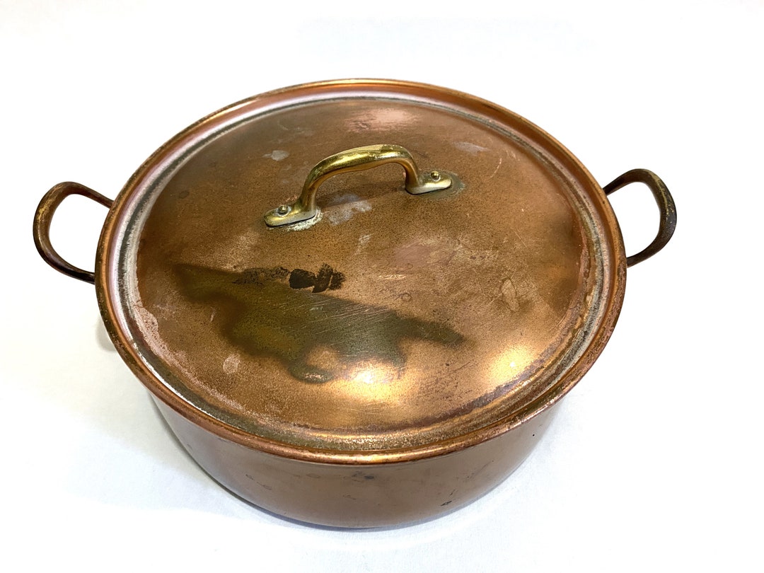 Vintage Tagus Two Handled Copper Pot Made in Portugal Etsy