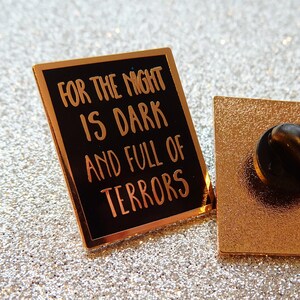 Dark is night and full of terrors Games of Thrones Melissandre Enamel Pin image 1