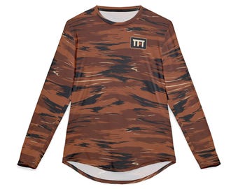 Camo Long Sleeve Fishing Shirt, Palo Duro Dusk Canyon Camo, UV Sun Shirt for Lake and Boat, Gift for Dad, Texas Field & Tide