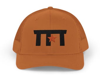 Caramel Trucker Hat, Texas Lone Star Embroidered Snapback, Western Outdoor Cap for Men and Women, Texas Gift, Texas Field & Tide