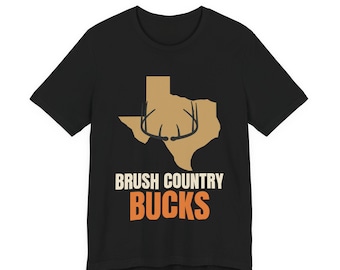Brush Country Bucks Texas Shirt, South Texas Deer Hunting Tee, Texas Map Antler Shirt, Whitetail Hunter Gift
