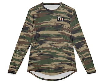 Deer Hunting Shirt Long Sleeve, Post Oak Tiger Stripe Camo, Lightweight UV Hunting Shirt, Deer Camp Gift, Texas Field & Tide