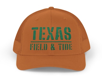 Texas Field & Tide Stencil Embroidered Trucker Hat - Caramel