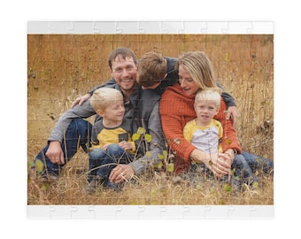 Custom Photo Puzzle, Personalized Family Picture Puzzle, Gift for Grandma and Grandpa, 110 252 520 1000 Piece Jigsaw, Christmas Gift