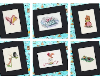 Alice in Wonderland, Tulgey Wood, Group of 6 - 5"x7" Prints