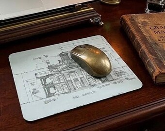 7 x 8 1/2 inch, Mouse pad, Inspired Haunted Mansion Blueprint, Disneyland