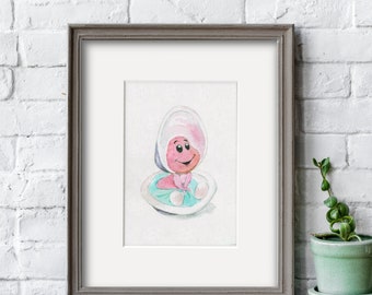 Instant   Download, Baby Oyster from Alice in Wonderland, Hi Res, 5"x7", Watercolor Print