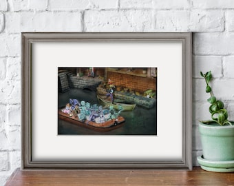 Haunted Mansion Ghosts in the Pirates of Caribbean Mashup Digital Painting Print , 5"x7" (with Matting Options) or 8"x10", Disneyland Office