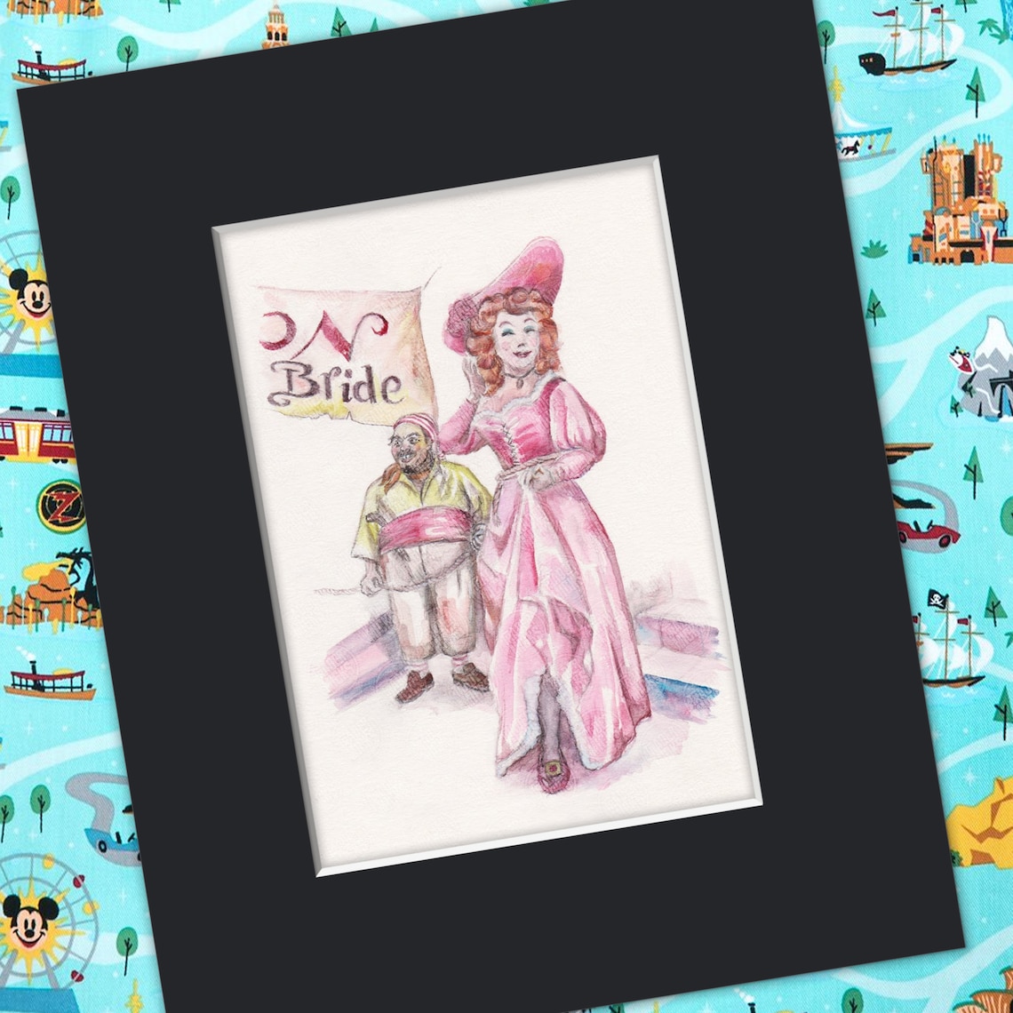 Watercolor Print-Pirates of the Caribbean Redhead Pirate | Etsy