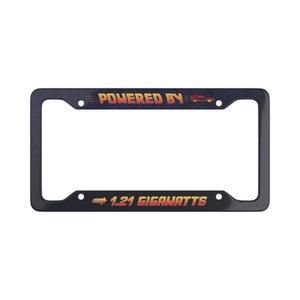 Angetrieben durch 1,21 Gigawatt, BTTF-Nummernschild-Abdeckung, Aluminium