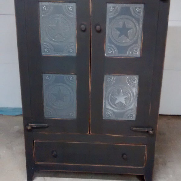 Punched Tin Pie Safe Black