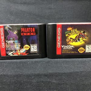 Sega Genesis Game Cartridge: Phantom 2040 & Aaahh!!! Real Monsters