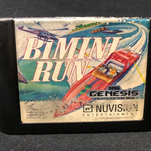 Sega Genesis Video Game Cartridge (BIMINI RUN) clean tested 100% working