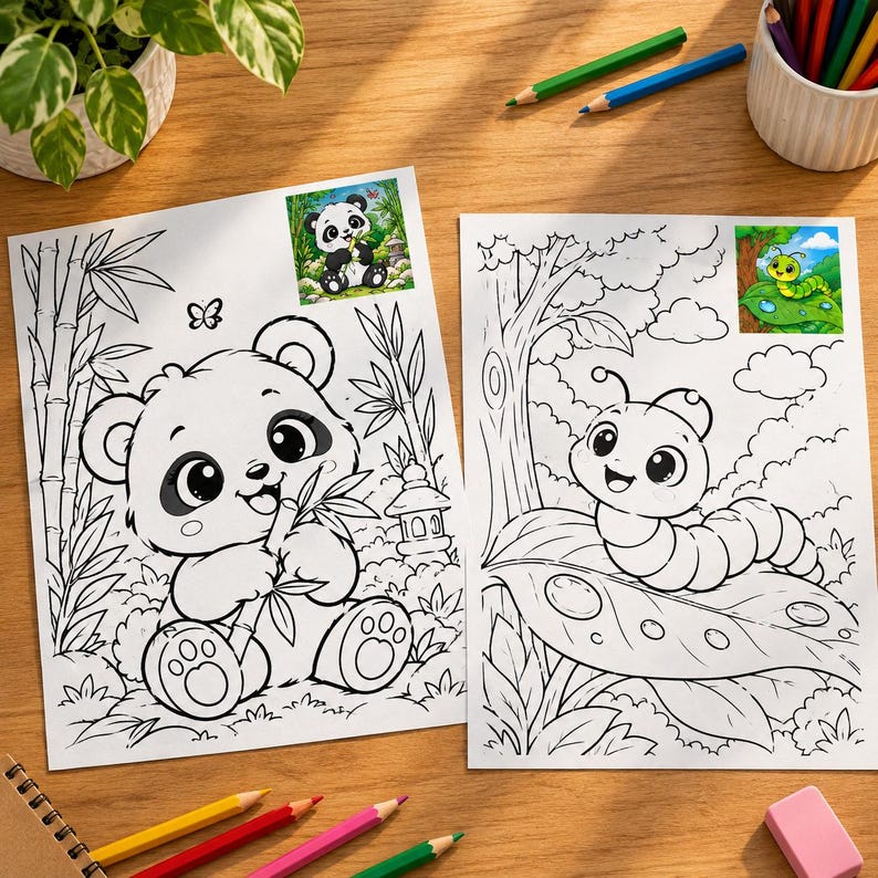 20 Printable Coloring Pages for Kids , Cute Animals & Fun Activities ...