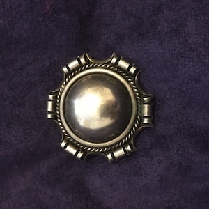 Antique Victorian Aesthetic Movement Silver brooch Steampunk