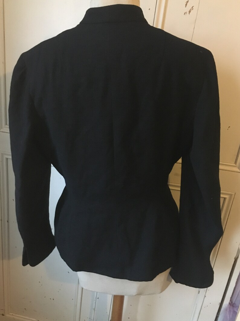 Vintage Rare Julius Garfinkel Debutante Wool Victorian Riding Style Jacket c 1930s 40s