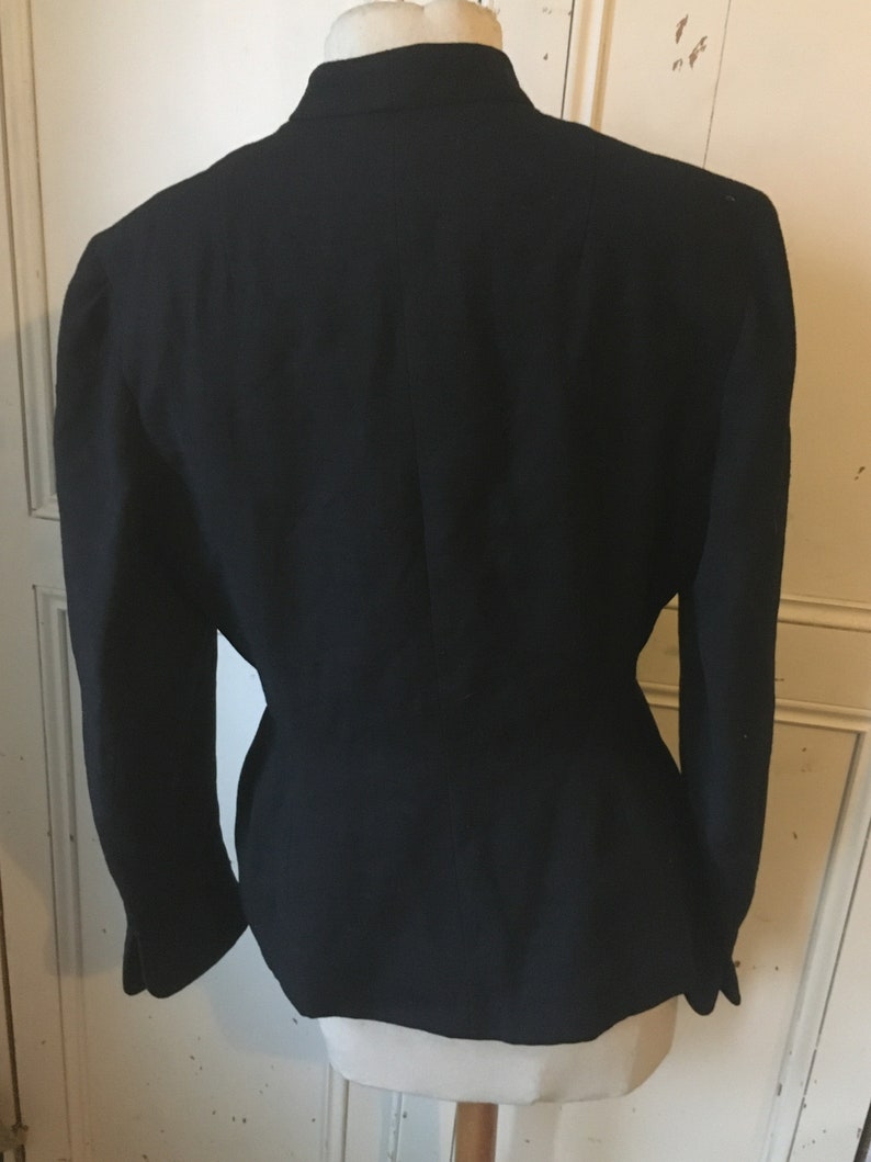 Vintage Rare Julius Garfinkel Debutante Wool Victorian Riding Style Jacket c 1930s 40s
