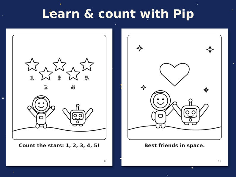 Space Coloring Pages for Kids, Printable Astronaut & Robot Coloring ...