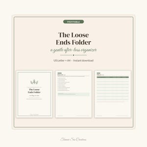 After Loss Organizer Printable, What To Do When Someone Dies Checklist, Bereavement Planner, Estate Paperwork Tracker, Call List PDF Letter