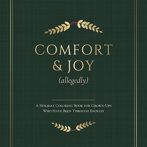 Libro para colorear navideño divertido y con palabrotas para adultos, imprimible, supuestamente de Comfort & Joy, regalo navideño, descarga instantánea.