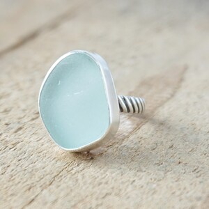 Size 9 Seafoam Green Sea Glass Ring - Genuine Sea Glass, Natural Sea Glass, Sea Glass Jewelry, Beach Glass, Beach Glass Jewelry Ring