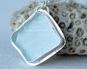 Clear Sea Glass Pendant