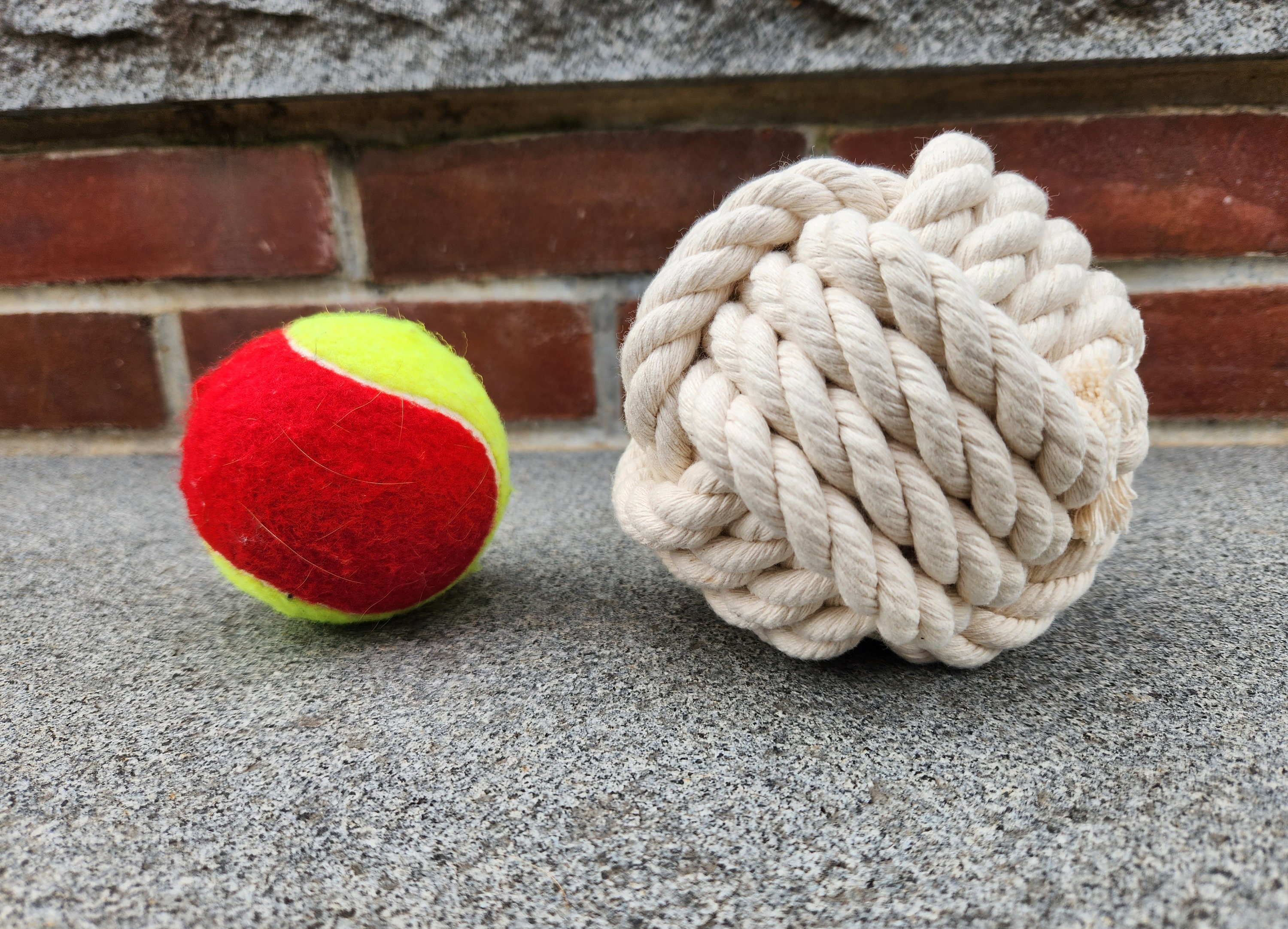 Jumbo Rope Ball // All Natural Cotton Rope Dog Toy - Monkey's Fist Knot ...