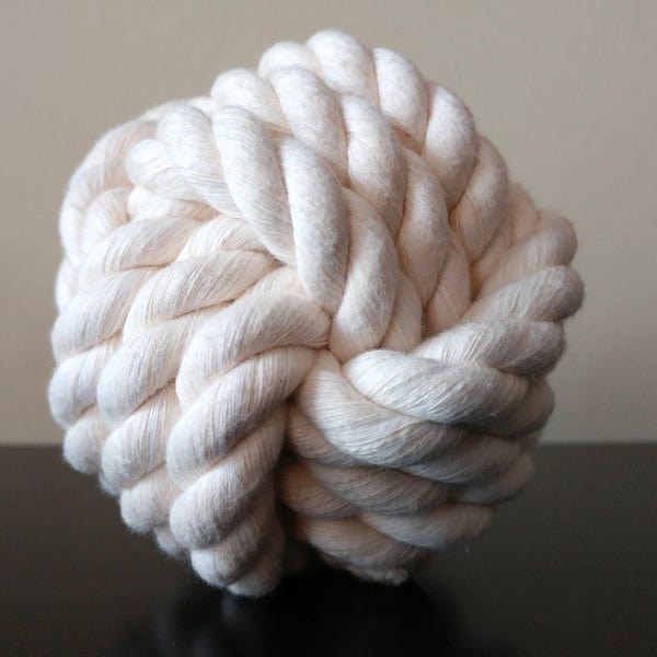 Large Ball // All Natural Cotton Rope Dog Toy - Monkey's Fist Knot