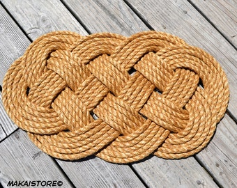 Nautical Rope Doormat - Welcome Mat // Small (14" x 24" approx.)