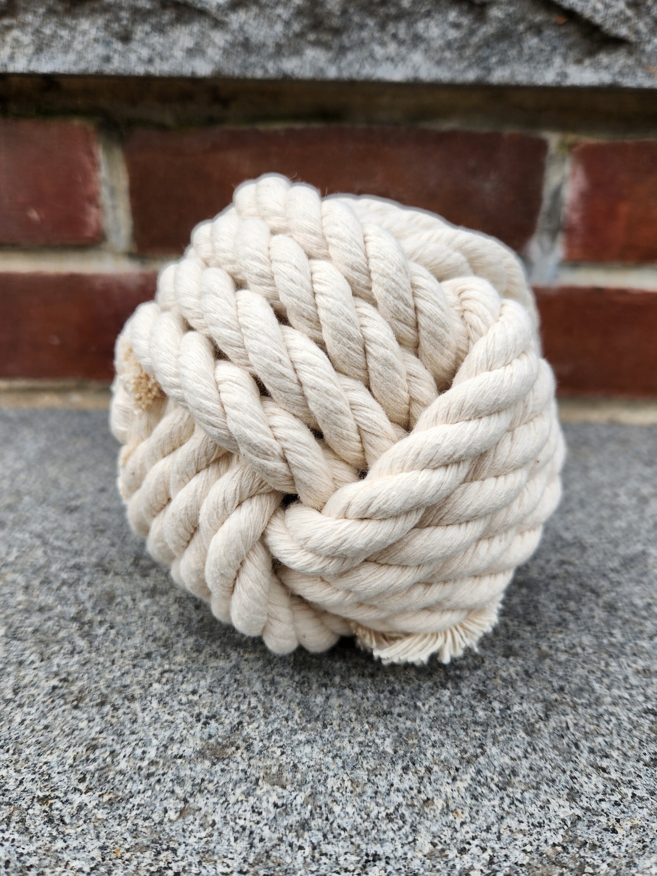 Jumbo Rope Ball // All Natural Cotton Rope Dog Toy - Monkey's Fist Knot ...