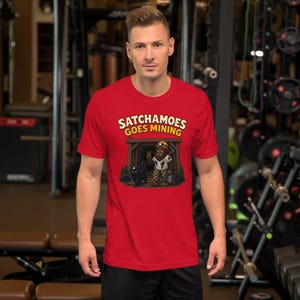 Coal Miner Gift Shirt Men Women, Funny Appalachian Sasquatch Mining Tee, Coal Mining Shirt Black Cat, Satchamoes Goes Mining