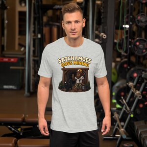 Coal Miner Gift Shirt Men Women, Funny Appalachian Sasquatch Mining Tee, Coal Mining Shirt Black Cat, Satchamoes Goes Mining