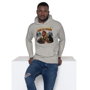 Funny D.B. Cooper Hoodie Men Women, Detective Sasquatch Mystery Sweatshirt, True Crime Hoodie Black Cat, Satchamoes Goes D.B. Cooper image 2