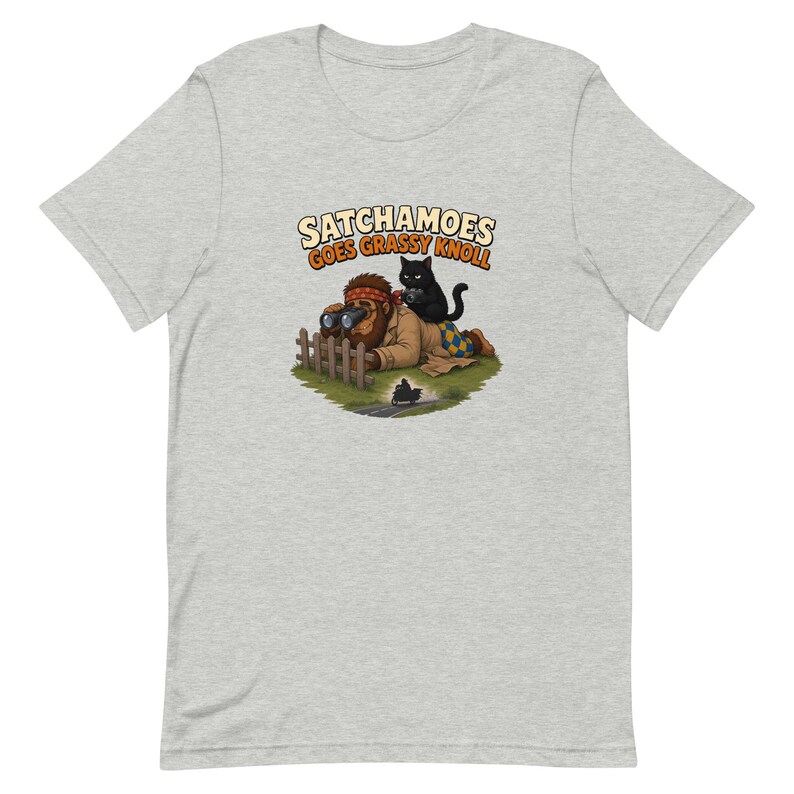 Funny Grassy Knoll Shirt, Conspiracy Tee, Detective Sasquatch Gift, True Crime Shirt, Satchamoes Goes Grassy Knoll