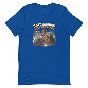 Funny D.B. Cooper Shirt, Mystery Tee, Detective Sasquatch Gift, True Crime Shirt, Satchamoes Goes D.B. Cooper