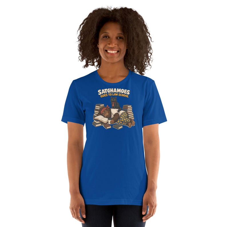 Funny Law School Shirt Men Women, Sasquatch Law Student Gift Tee, Future Lawyer Shirt Black Cat, Satchamoes Goes to Law School image 3