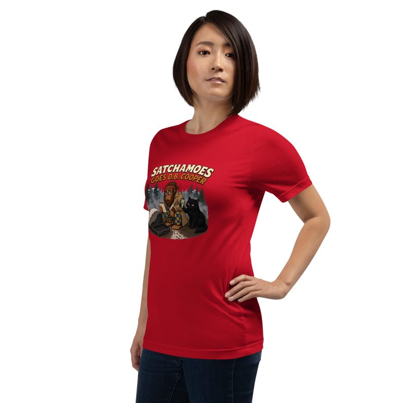 Funny D.B. Cooper Shirt, Mystery Tee, Detective Sasquatch Gift, True Crime Shirt, Satchamoes Goes D.B. Cooper