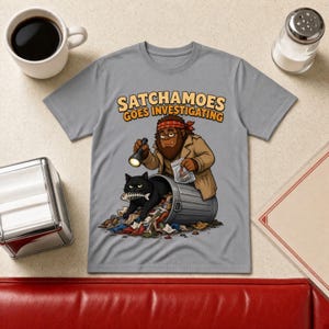 Satchamoes Goes Investigating, Funny Detective Shirt, Investigating Tee, True Crime Sasquatch Gift, Mystery Shirt