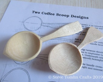 Coffee scoop carving designs