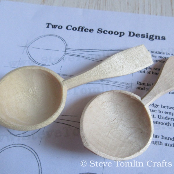 Coffee scoop carving designs