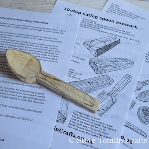 Spoon carving axe instructions - eating spoon blank