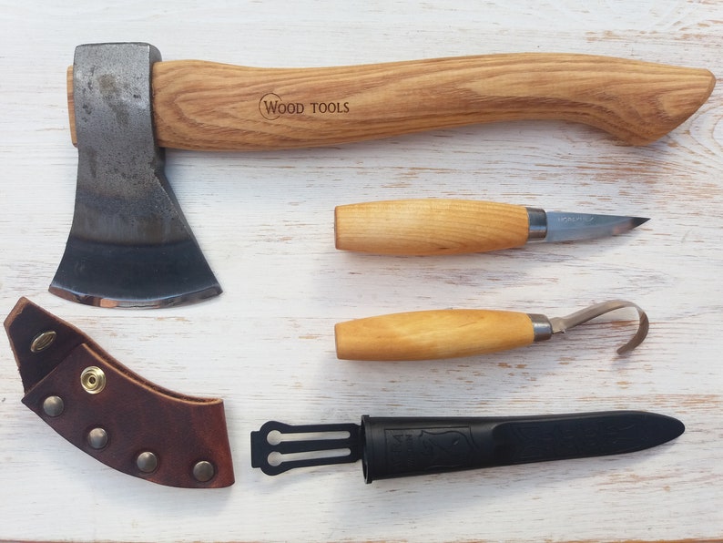 Spoon carving axe & knives kit Etsy